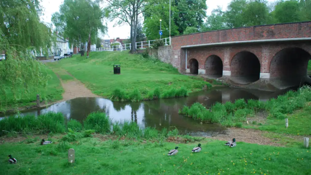 The ford and brick bridge at London Colney