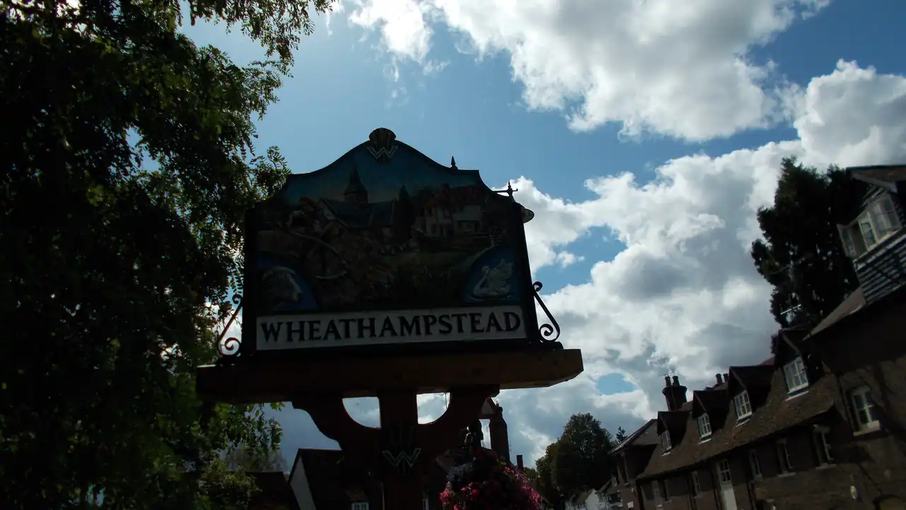 The Wheathampstead village sign